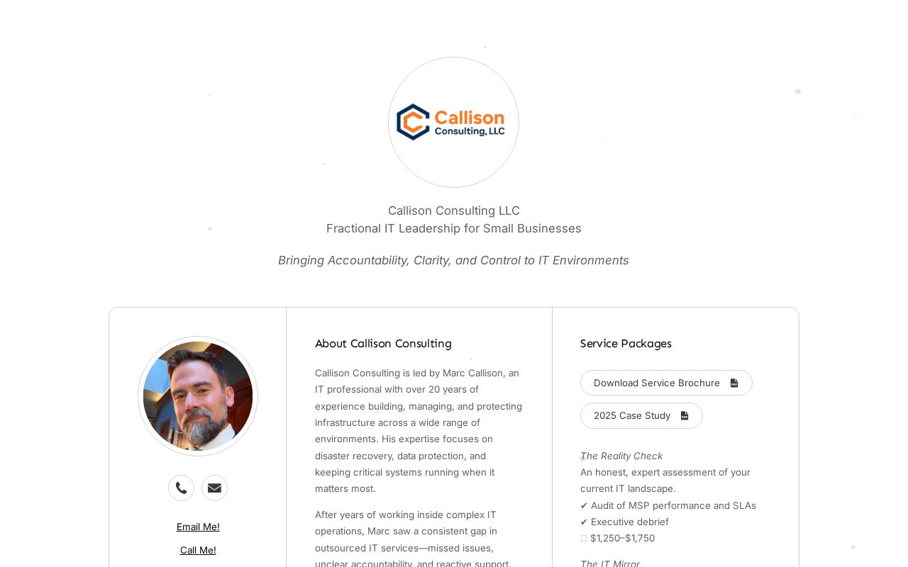 Callison Callison Consulting LLC IT Auditing & Solutions Architecture for Small ...